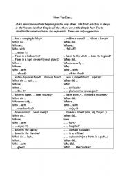 English Worksheet: Have you ever...?