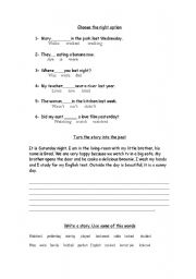 English worksheet: regular verbs