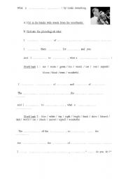 English worksheet: What a wonderful world by Louis Armstrong