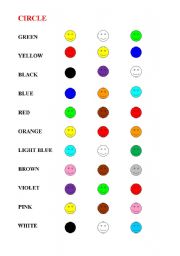 English worksheet: THE COLOURS
