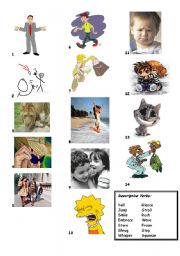 English Worksheet: Descriptive Verbs