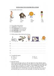 English worksheet: revision