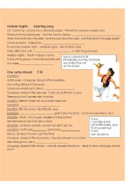 English Worksheet: Disneys ALADDIN - lyrics worksheet