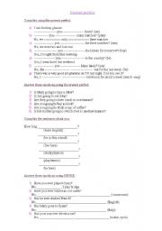 English Worksheet: presnt perfect