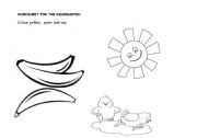 English worksheet: COLOURING KINTERGARTEN