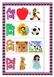 English Worksheet: Colourful alphabet