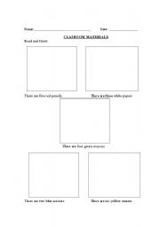English worksheet: clasroom materials