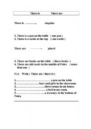 English worksheet: There is - There are