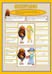 English Worksheet: GREETINGS