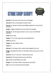 English Worksheet: Stone soup theatre play