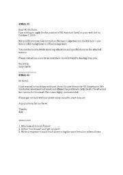 English Worksheet: Formal and Informal Emails