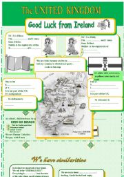 English Worksheet: UNITED KINGDOM - Ireland ( part 4 )