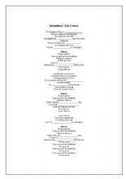 English Worksheet: A beautiful Song