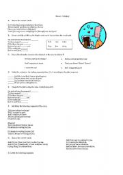 English worksheet: Shiver by Coldplay