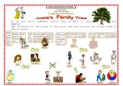 English Worksheet: Josies family tree
