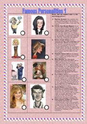 English Worksheet: Famous Personalities 1 (04.10.2010)