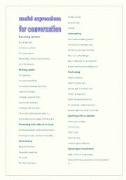 useful expressions for conversation