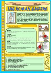 English Worksheet: ROMAN EMPIRE FOR CHILDREN