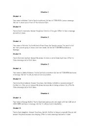 English worksheet: Telephone conversation