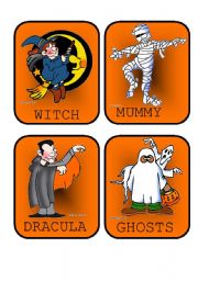 English Worksheet: Halloween Flashcards - Vocabulary