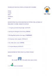 English worksheet: ADVERBS OF FREQUENCY