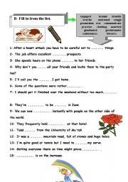 English worksheet: Fill in