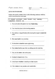 English worksheet: Synonyms