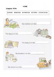 English Worksheet: HOME