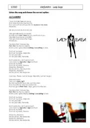 English Worksheet: Alejandro - Lady Gaga