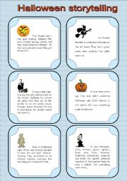 Storytelling cards for Halloween. *Editable*