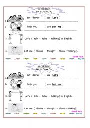 English Worksheet: Let me 
