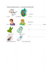 English Worksheet: comparative