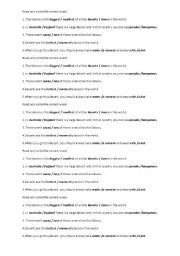 English Worksheet: country-specific studies