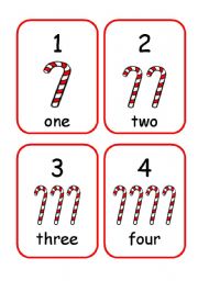 English Worksheet: Numbers 1-12 flash cards