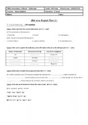 English worksheet: test