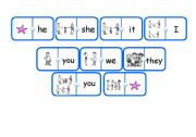 English Worksheet: Pronoun Domino