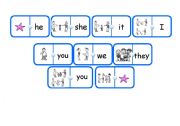 English worksheet: Pronoun Domino