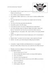 English Worksheet: Activities on the film 