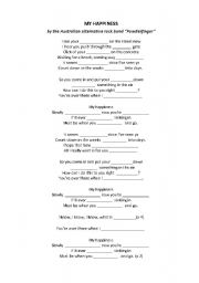 English Worksheet: My happiness