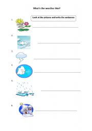 English Worksheet: weather conditions