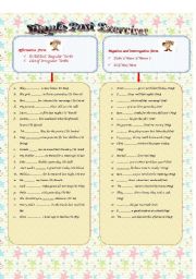 English Worksheet: Past Tense Exercises