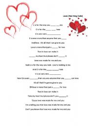 English Worksheet: Nat King Cole-Love