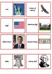 English Worksheet: U.S.A. domino