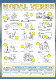 English Worksheet: Modal verbs + MEANING (fully editable + key)