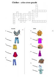 English Worksheet: clothes