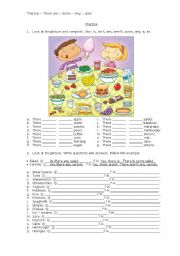 English Worksheet: there is / there are