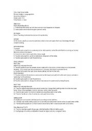English Worksheet: lesson