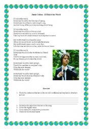 English Worksheet: 2nd Conditional with Jamie Cullum
