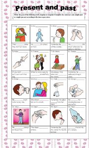 English Worksheet: Present and past