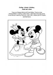 Clothes: Princess Minnie & Prince Mickey. 